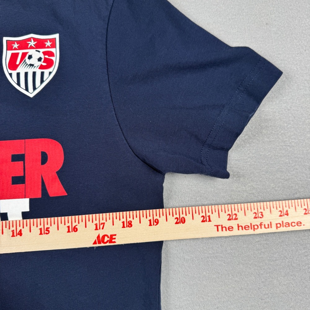 Nike US Soccer Just Do It Slim Fit T-Shirt Mens Large Navy Blue 547213-451 - Picture 6 of 9